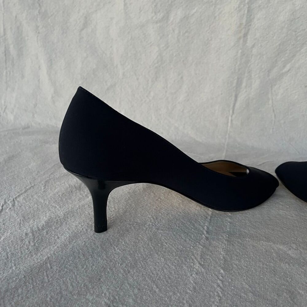 Bruno Magli High heel Navy blue pumps open toed size 9 - Picture 6 of 9